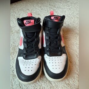 Nike Kids Black, White, and Pink Sneakers
